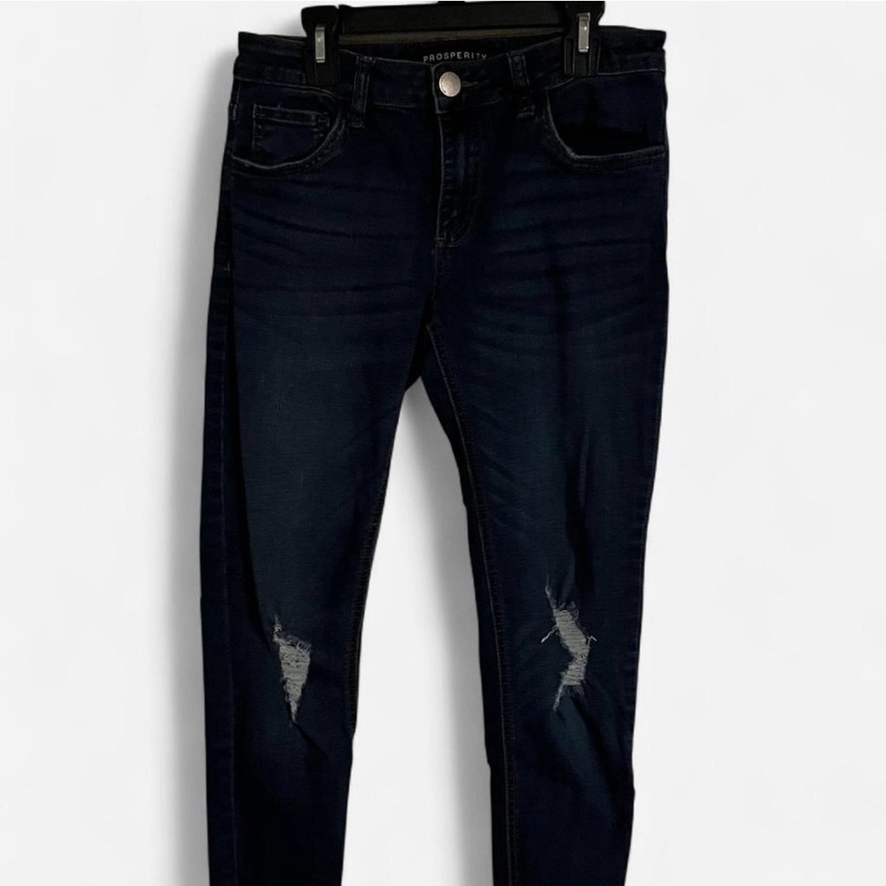 Prosperity Womens Ashley Dark Wash Release Hem Skinny, US size 6/EU Size 28, EUC